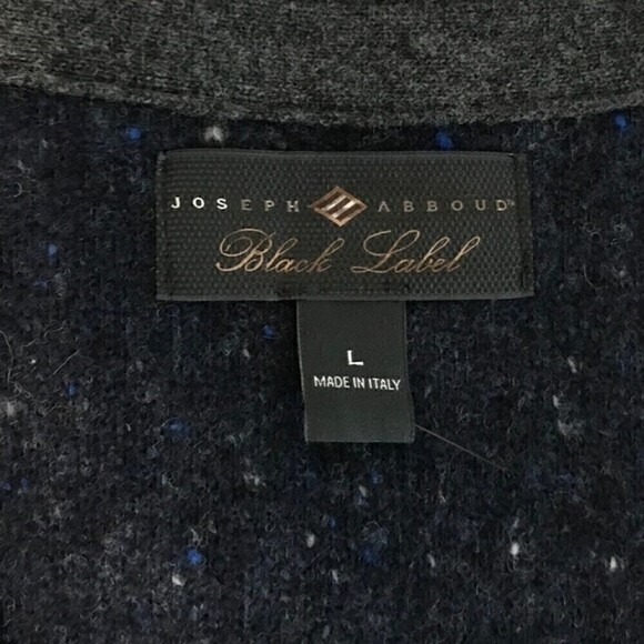 New! Joseph Abboud Black Label Wool Cashmere Sweater Knit Button Down Vest - Picture 10 of 11